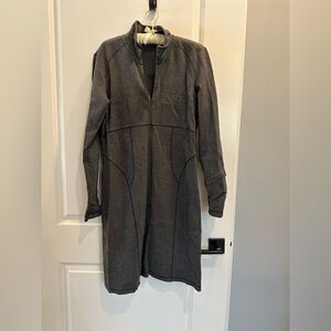 Athleta Cassidy Charcoal Gray Dress Apres Ski L